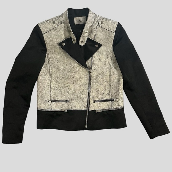 Sandro Paris Cracked Leather Jacket - Picture 4 of 9